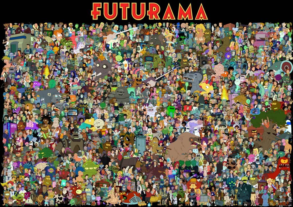 the_cast_of_futurama_by_unrellius-d6kos9j