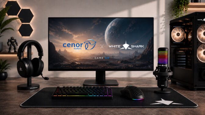 Pelitarvikkeista tunnettu White Shark Gaming laajentaa Pohjoismaihin yhteistyössä Cenorin kanssa